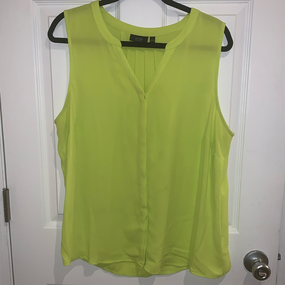 Sheer sleeveless blouse